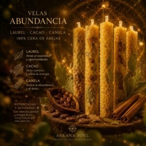 Vela Abundancia — Laurel, Cacao y Canela
